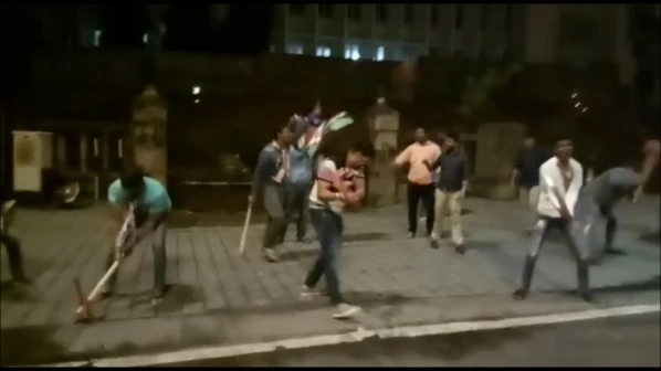 MNS’ uncouth Protest: Damage pavement in front of Mantralaya; eight arrested