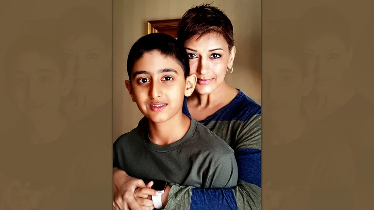 Sonali Bendre writes a heartfelt message on how her son is supporting her to fight cancer