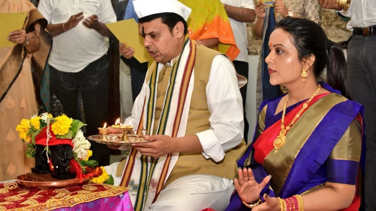 Maharashtra CM Devendra Fadnavis performs Vitthal pooja at Varsha bungalow