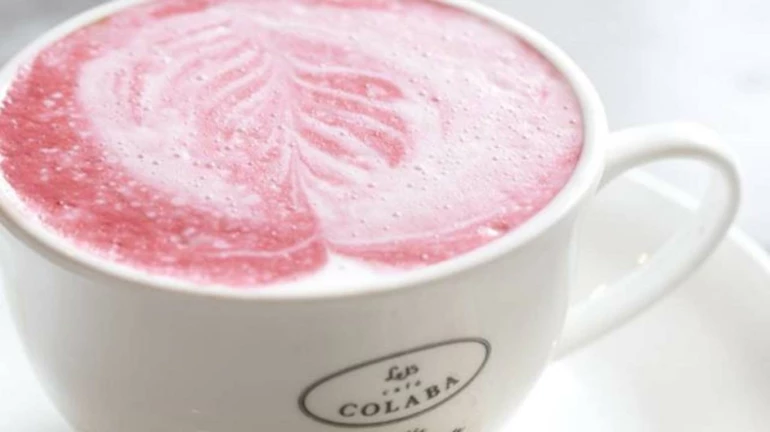 Savour this gorgeous 'Pink Latte' at this café in Colaba
