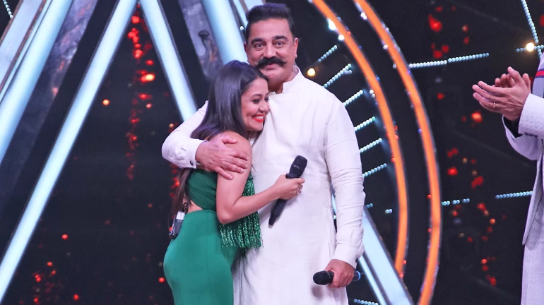 Neha Kakkar’s fan moment with Kamal Haasan on Indian Idol 10