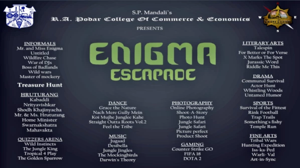 Podar Enigma 2018: The escapade to begin on August 23