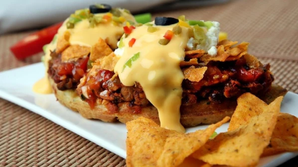 Indulge in Grub Shub's Vegetarian Savoury Waffles for a new experience