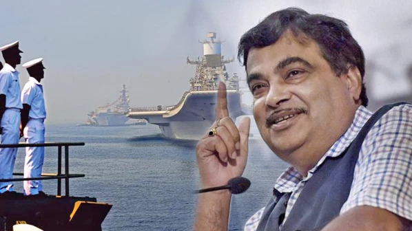 नौसेना पर बरसे नितिन गडकरी, कहा दक्षिण मुंबई में एक इंच जमीन नहीं दूंगा