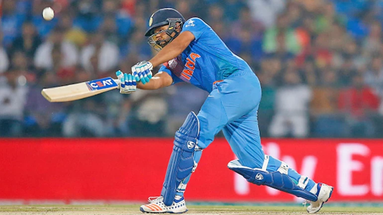 Rohit Sharma hits record-equalling 35-ball century against Sri Lanka