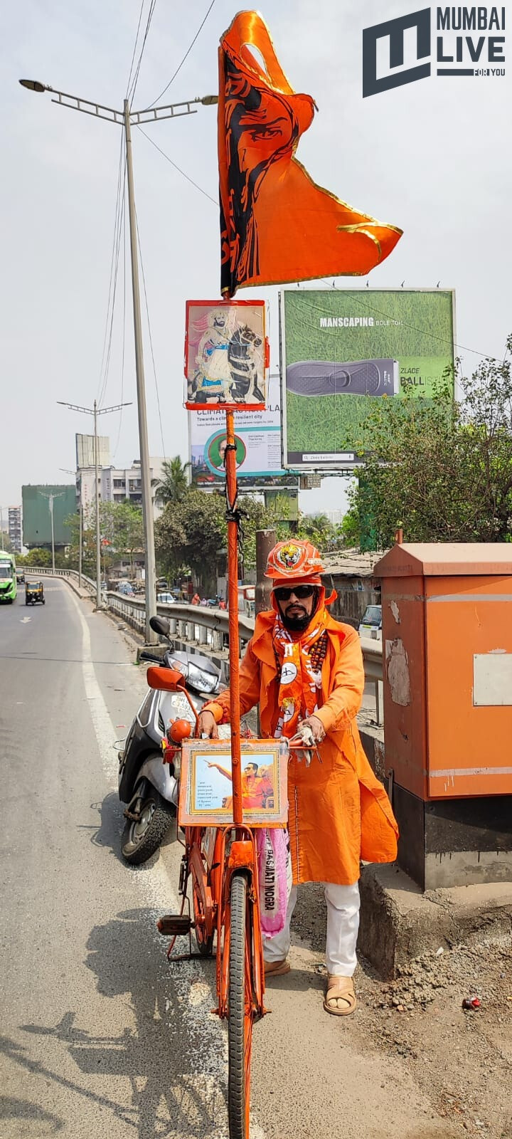 शिवजयंतीनिमित्त भाईंदर-दादर-वाशी प्रवास करणारा अवलिया
